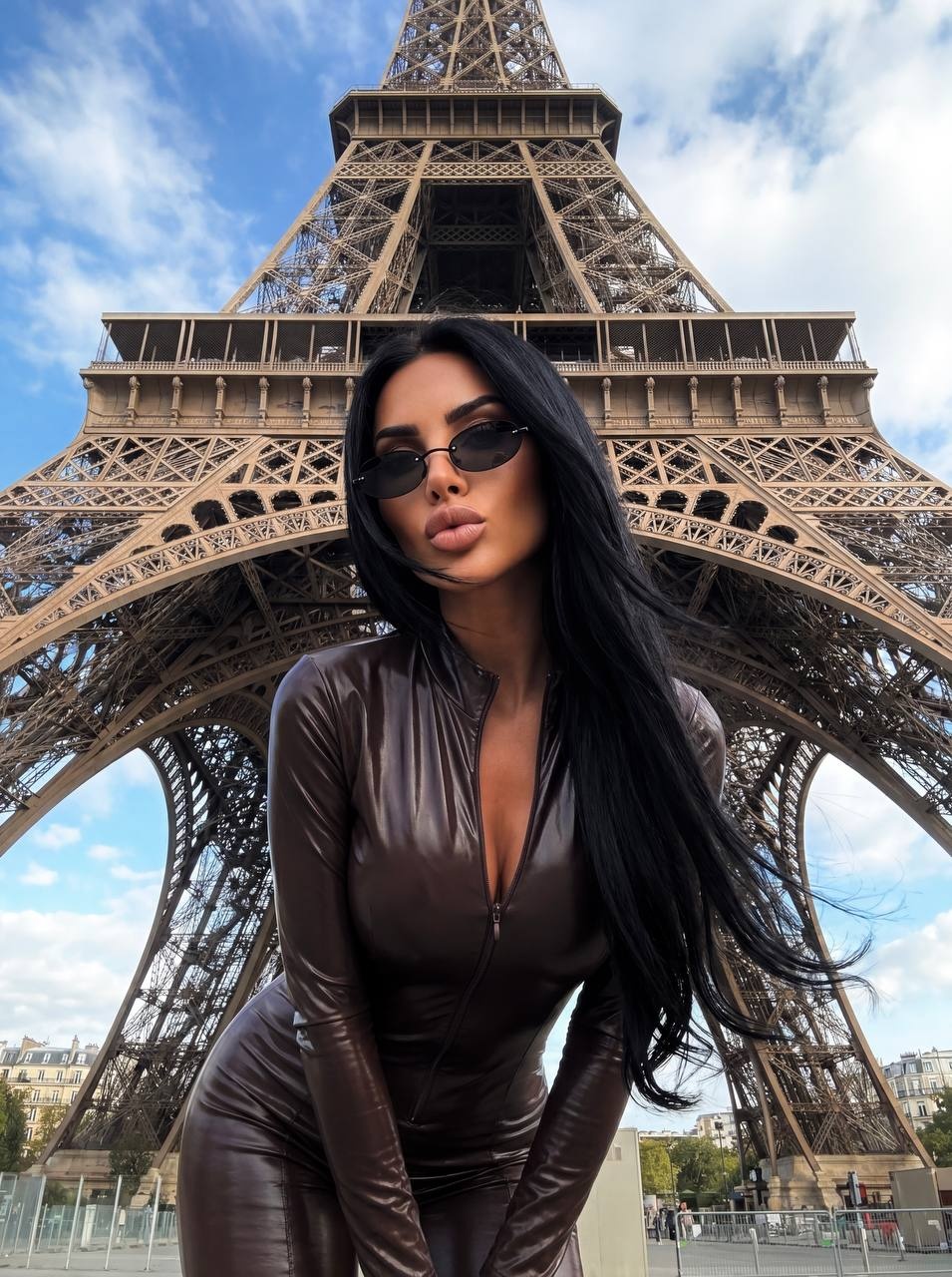Fashion-портрет у Эйфелевой башни в Париже