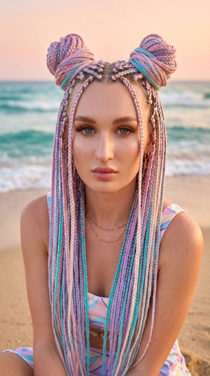 Люксовый пляжный fashion-портрет на закате