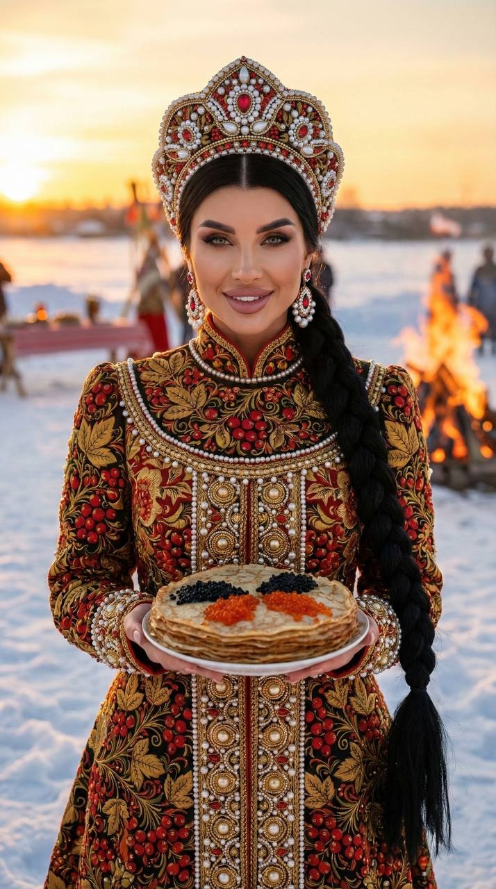 Три сцены Масленицы в русских традициях