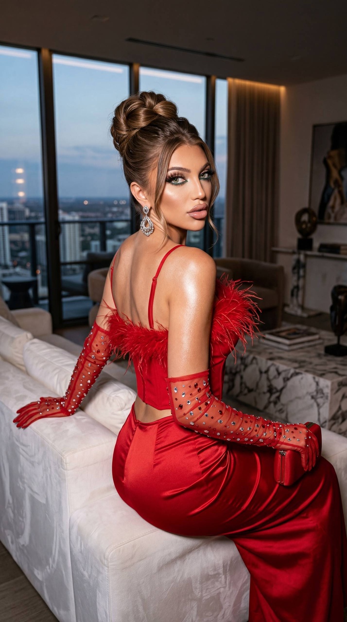 Гламурный fashion-портрет в пентхаусе