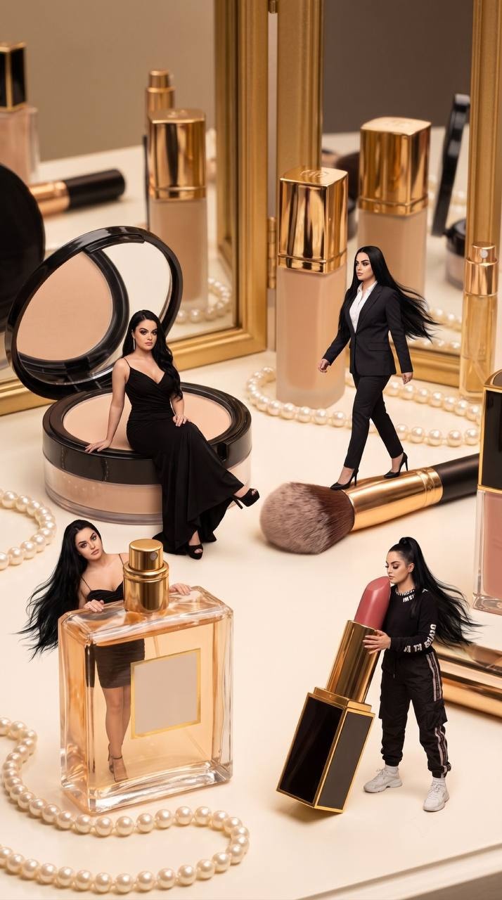 Сюрреалистичная beauty-съёмка с миниатюрными копиями