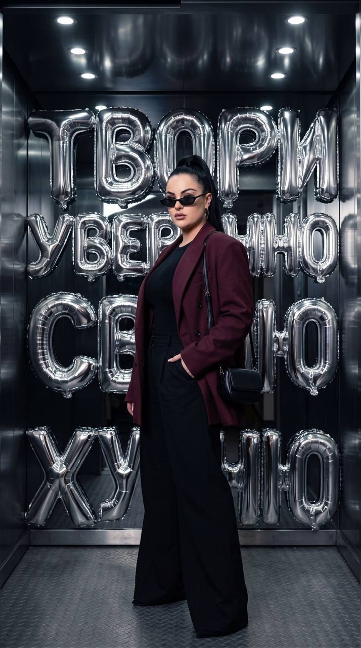 Роскошный street fashion портрет в лифте