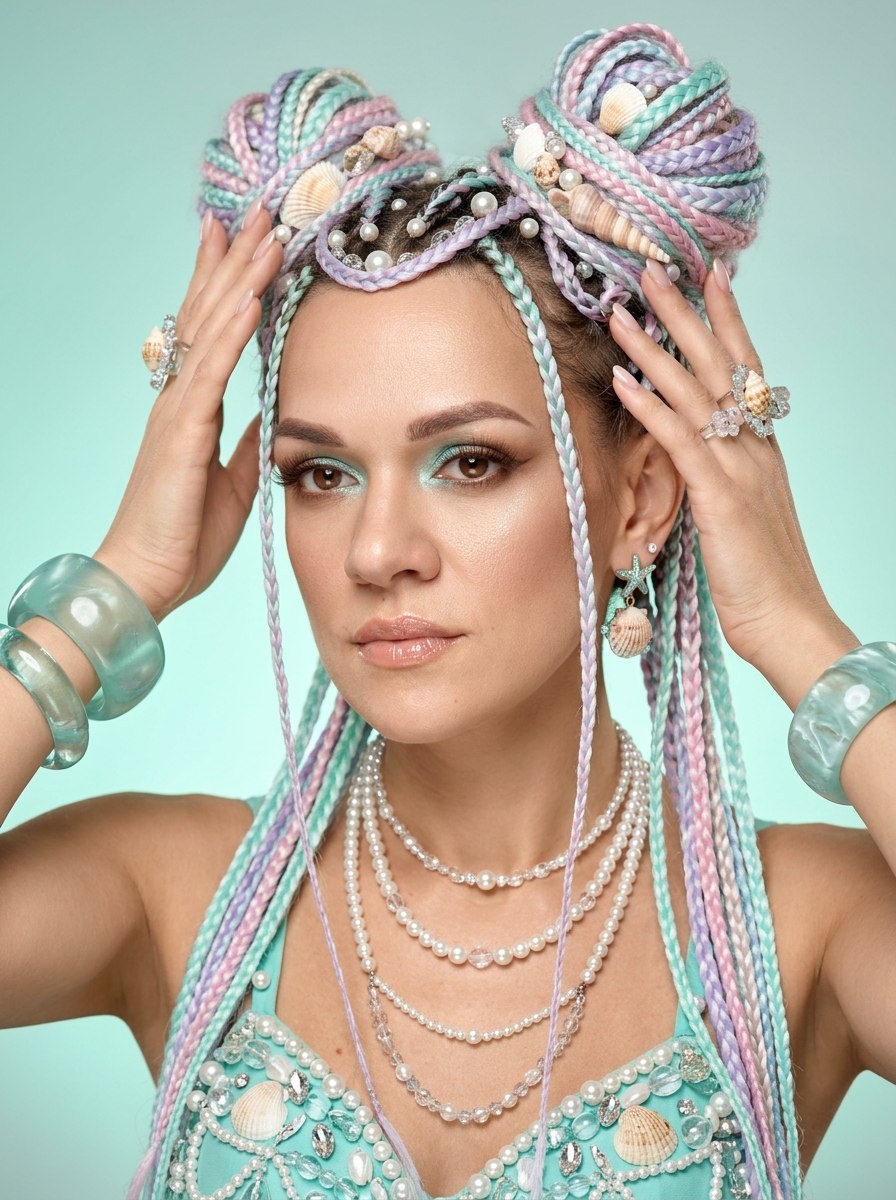 Роскошный fashion-портрет в морском фэнтези-стиле