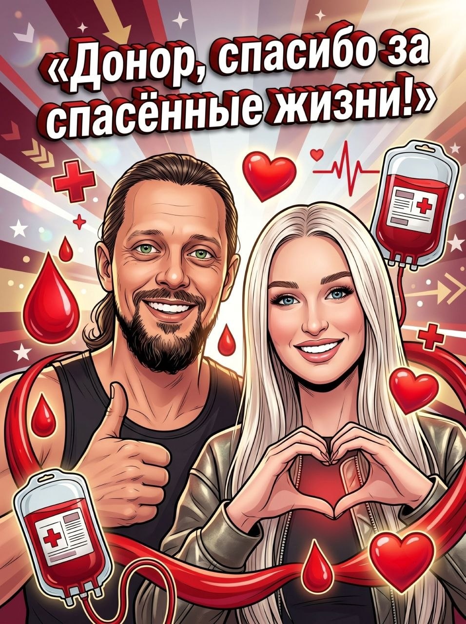 Постер ко Всемирному дню донора крови